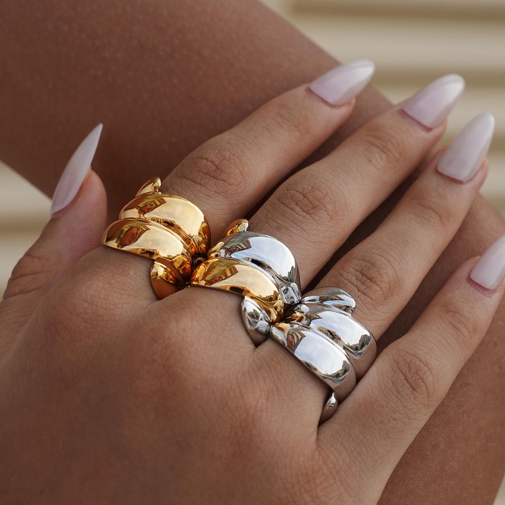 Vintage Irregular Rings Set Geometric Metal Gold Silver Color Open Ring for Girls Women Men Goth Punk Couple Jewelry