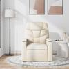 Vidaxl Reclining Massage Armchair, Cream, Fabric Upholstered
