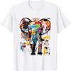 Colorful Abstract Elephant Graffiti Art T-Shirt