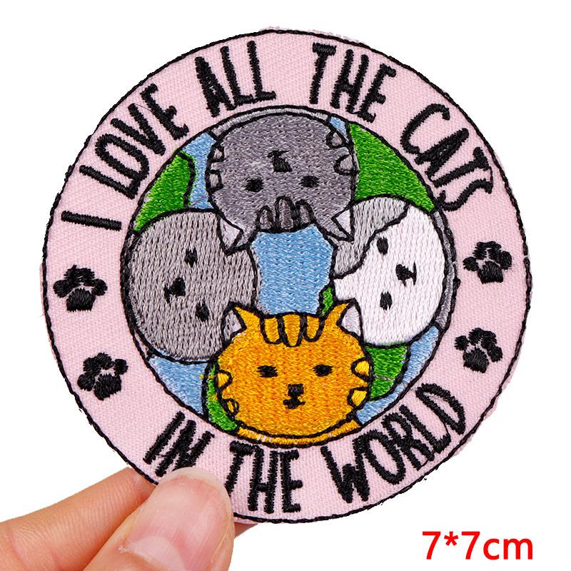 Horror Animal Butterfly Embroidered Patches Bear Cat Shark Patch Iron On Patches For Clothing Thermoadhesive Patches For Clothes