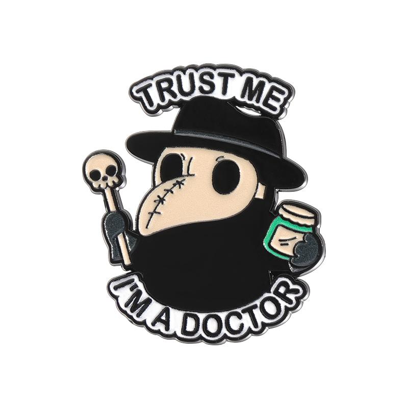 Cartoon Animal Doctor Enamel Pins Trust Me I'M A Ducktor Funny Medical Cat Stethoscope Brooches Lapel Badge Jewelry Gifts