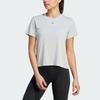 Adidas Hiit Heat.Rdy Sweat-Conceal Logo T-Shirt Women Tops Silver-Grey IM2635