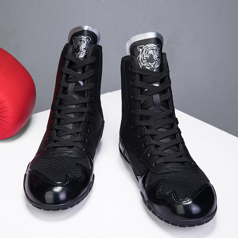 Unisex Boksschoenen Antislip Worstelen Vechten Boksschoenen Heren Rijlaarzen Motorlaarzen Dames Worstelwedstrijdschoenen