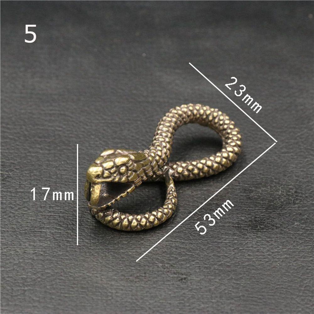 Brass Metal Handmade Cobra Animal Keyring Snake Shape Keychain Hand Bag Pendant Key Ring Tool
