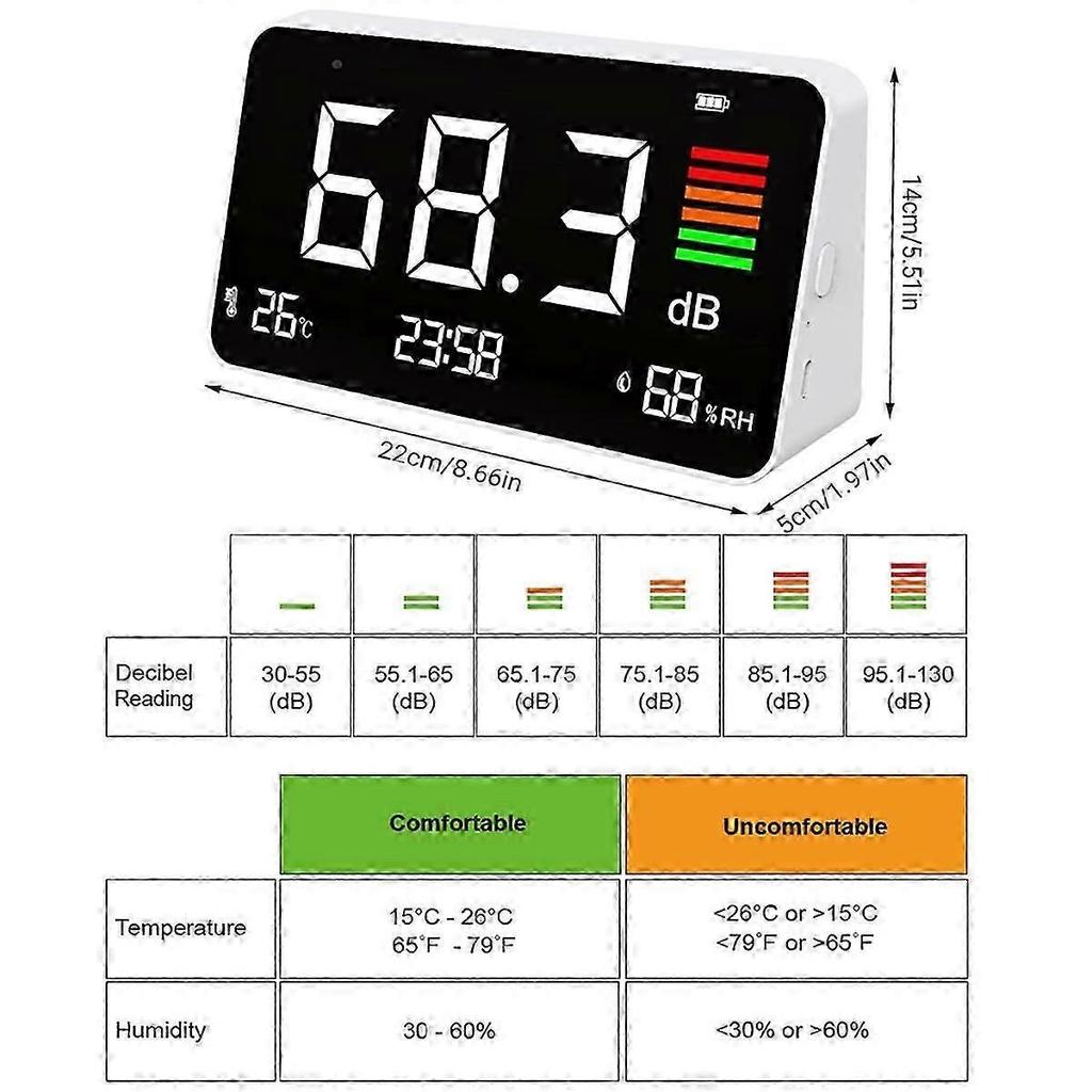 Decibel Meter,Digital Sound Level Meter 30-130db
