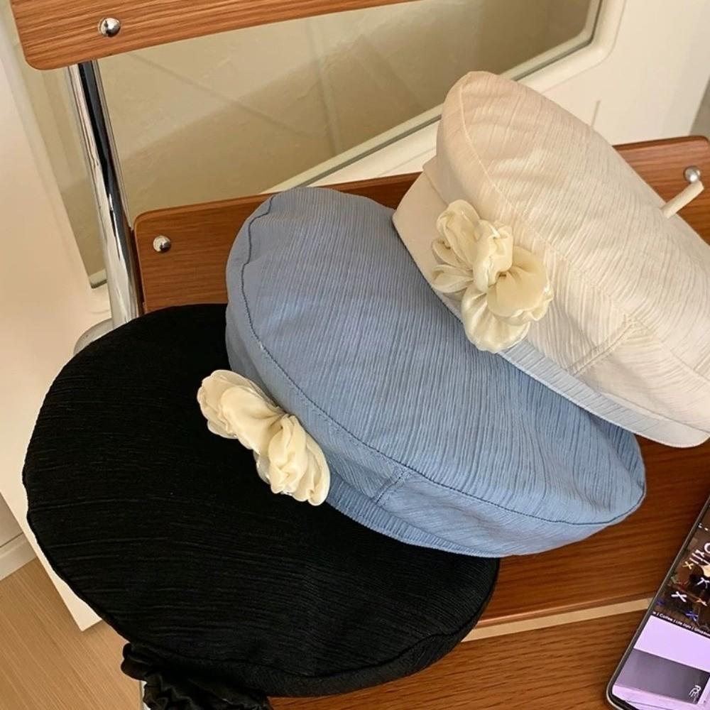 Thin Painter Hat Versatile Artist Cap Brimless Cap Flower Beret Holiday