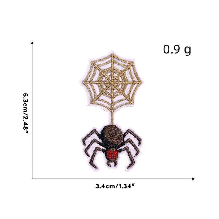 Halloween Party Supplies Embroidered Patch Set with Pumpkin, Spider and Bat