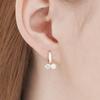 14K GF Pearl Cubic Point One-Touch Earrings C24EGF196