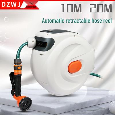 Courtyard Automatic Retractable Hose Reel & Collector for Car Washing and Gardening