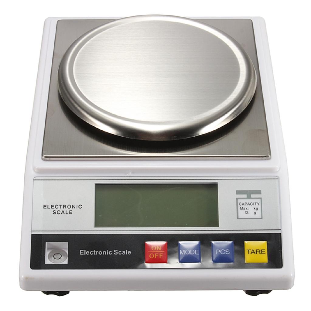 DC 200mA 2kg 7.5V LCD Digital Electric Scale Jewelry Weight Balance Gram with US Plug Power Adapter White