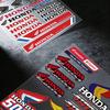ARA1 For HONDA Reflective Motorcycle Stickers, 3M Safety Warning At Night In the Dark Scooter Helmets
