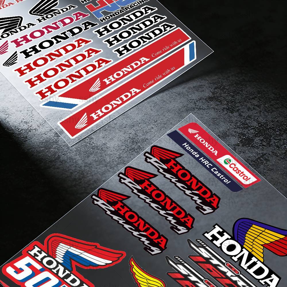 ARA1 For HONDA Reflective Motorcycle Stickers, 3M Safety Warning At Night In the Dark Scooter Helmets