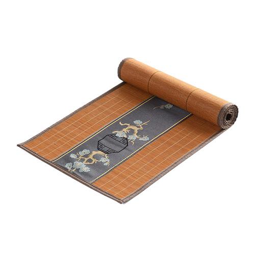 Чайный коврик, бамбуковая нить, чайный сервиз, аксессуары, настольный флаг, чайный коврик, чайная скатерть, чайный флаг, китайская чайная церемония в стиле дзен, чайная тарелка, коврик 30CMx40CM