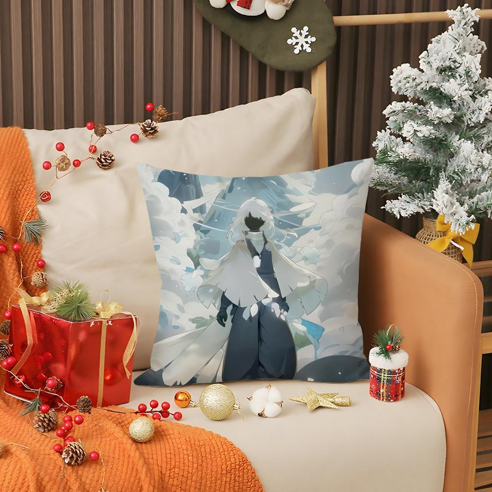 S-Sky Children of the Light Pillow Case Anti-dustmite Pillow Invisible Zipper Silky Short Plush Sofa Cushion Cover