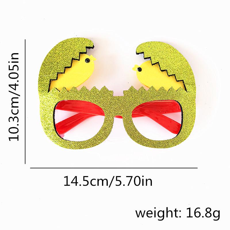 Easter Cartoon Glasses with Colorful Egg, Rabbit, Chick Designs for Adults and Kids - Perfect for Festival Parties