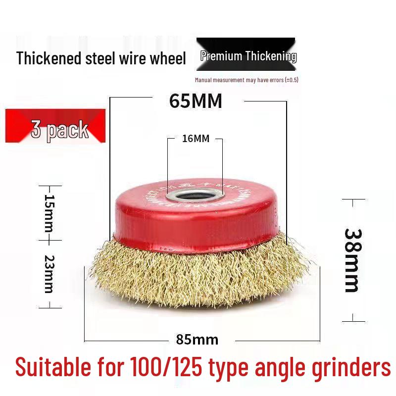 Bowl-Shaped Steel Wire Wheel Brush for Angle Grinder - Rust Removal & Polishing