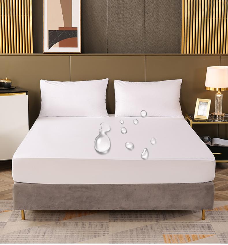 

Водонепроницаемый простыня на резинке, чехол для постельного белья, однотонный чехол для матраса, защитный чехол для спальни, гостевой комнаты 90x200x30cm белый