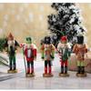 Christmas Nutcrackers Hanging Ornament Wooden Soldier Figures Doll Christmas Tree Hanging Ornaments with Package Box