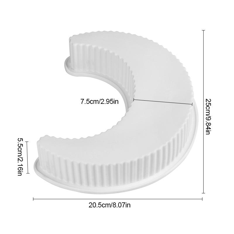 3D Moon Shape Silicone Cake Mold Ramadan Muslim Party Dessert Mousse Bread Mould Eid Mubarak Decoration Islamic DIY Baking Tools