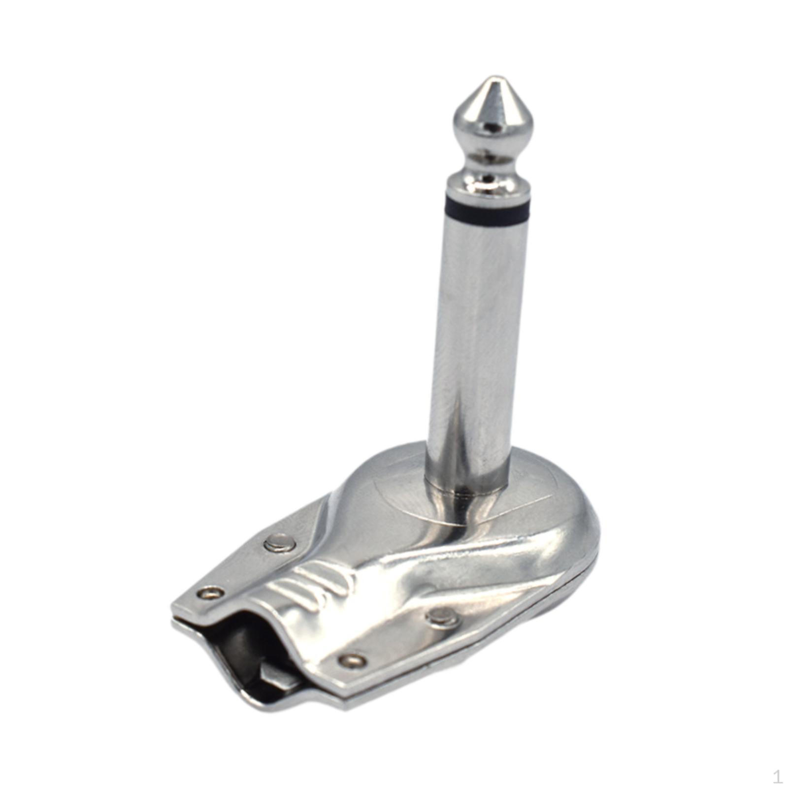 

6,35 мм моно-джек прямоугольный плоский штекер для подключения гитарной педали эффектов Silver