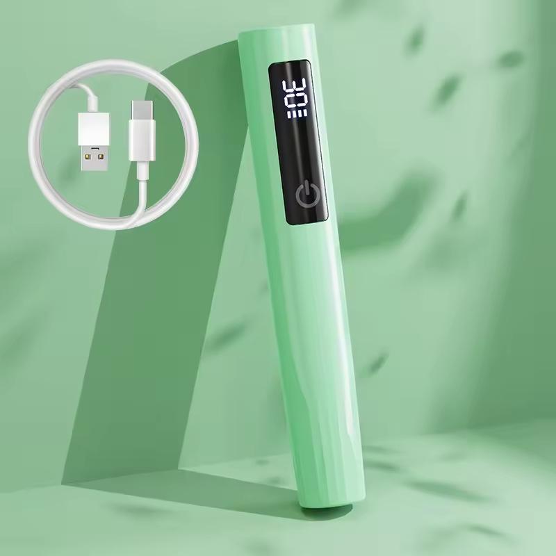 YIKOOLIN Mini Handheld UV Light Nail Lamp with Stand Handheld UV Light with Display for Gel Nail Rechargeable USB Nail Dryer