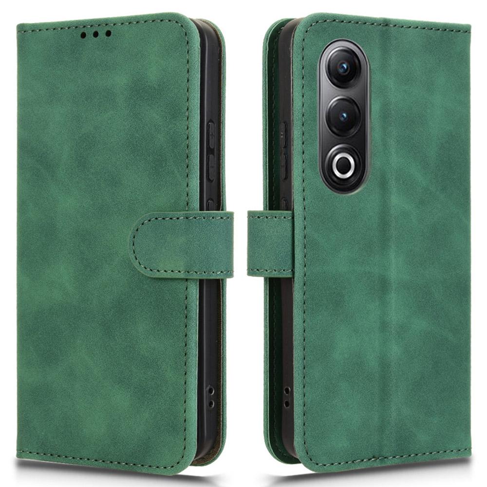

For itel S25 4G Leather Case Skin-Feel Anti-Drop Wallet Flip Phone Cover Green