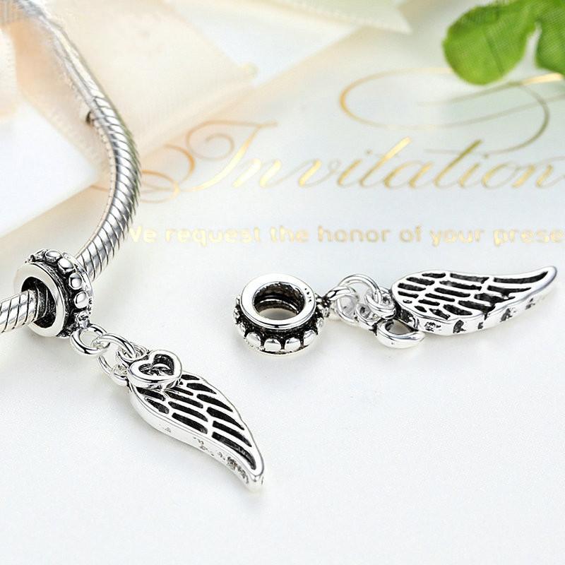 Wing Charms Silver Color European Charms & Pendant for Bracelet Beads
