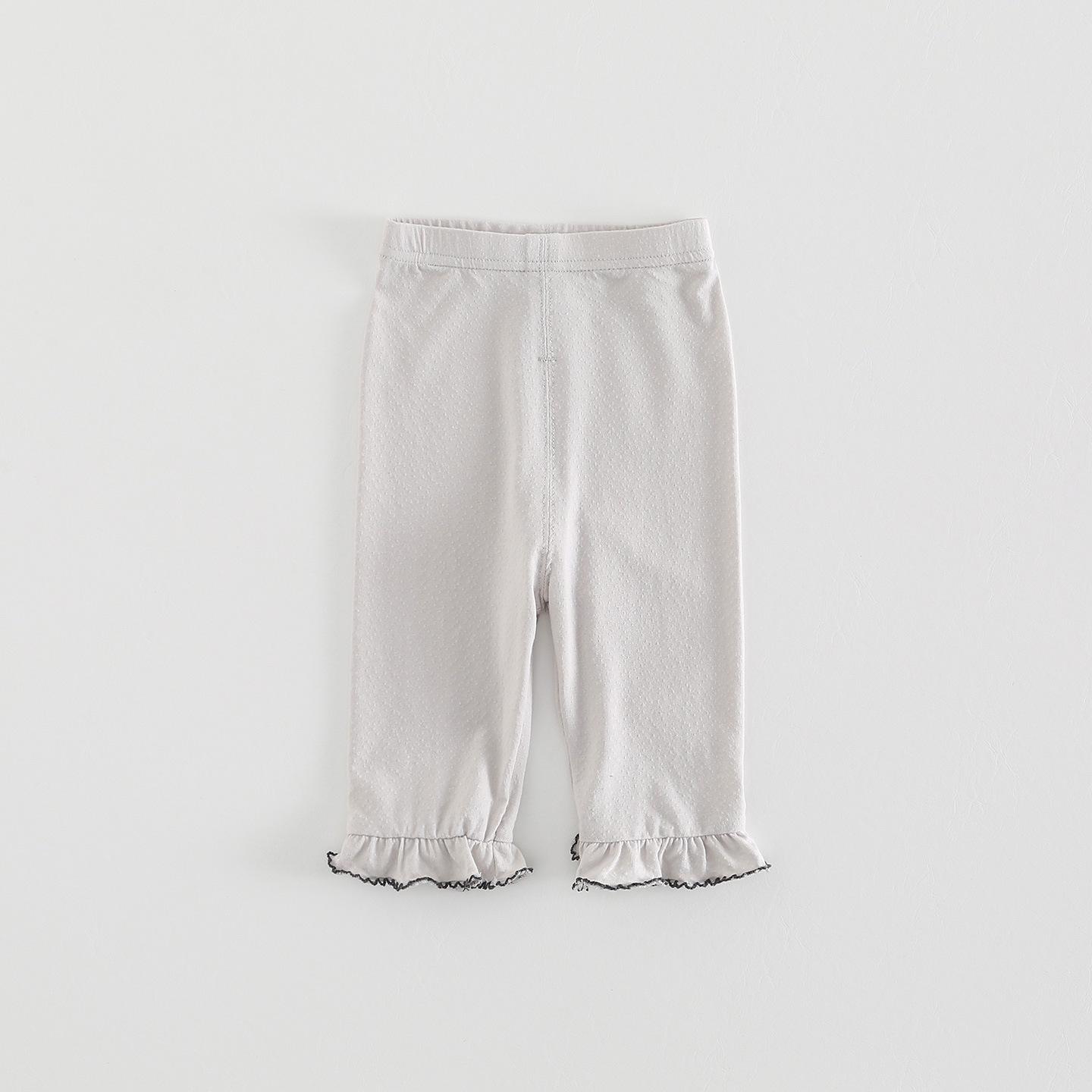 Girls Summer Lace Cuff Pants: Sweet & Breathable for Infants and Toddlers 80CM