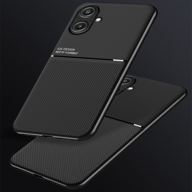 For Samsung A17 A16 Car Magnetic Leather Texture Case For Galaxy A15 A14 A13 A12 A07 Soft Silicone Shockproof Protective Cover