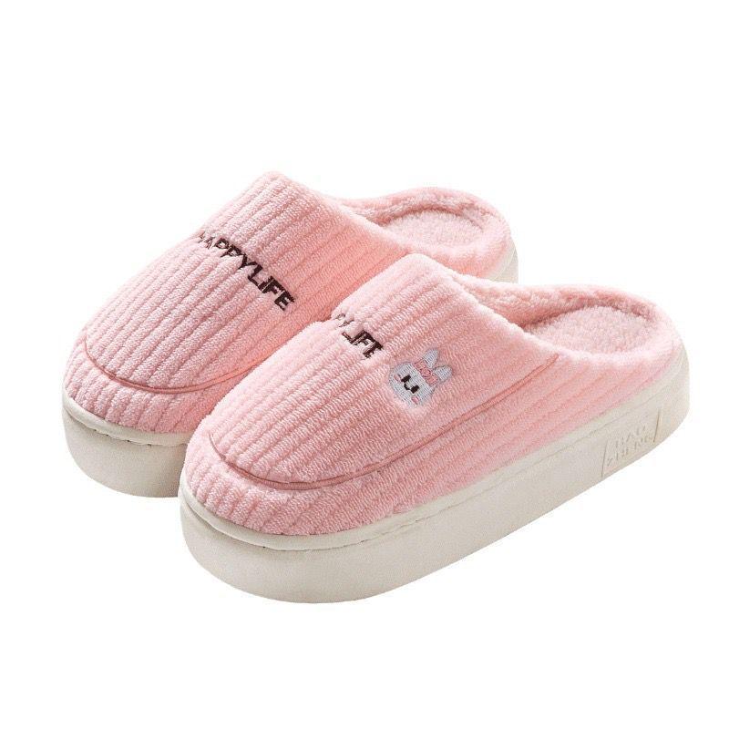 Warm Furry Non-Slip Winter Cotton Slippers with Thick Sole for Men & Women