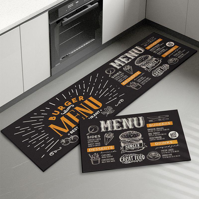 

Ретро Американская Кухня Длинный Коврик на Пол – Водопоглощающий, Пятноустойчивый, Легко Чистящийся, Режущийся, Коврик для Прихожей с Дизайном Букв 40x60 cm