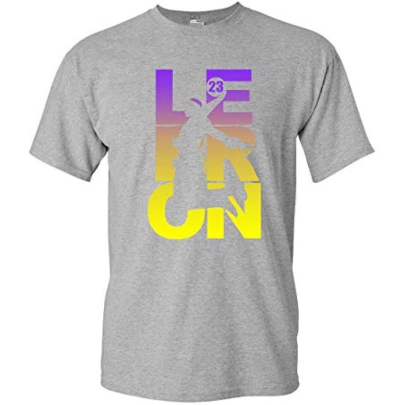 L23 23 LA Basketball Sports Fan Wear DT Adult T-Shirt Tee