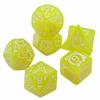 7pcs Polyhedral Dice Set Marble Effect with Dargon Pattern for DND RPG Entertainment Tabletop Games