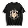 Vintage gebrochenes Herz Schwert Rose Druck lässiges T-Shirt reines Baumwoll-T-Shirt