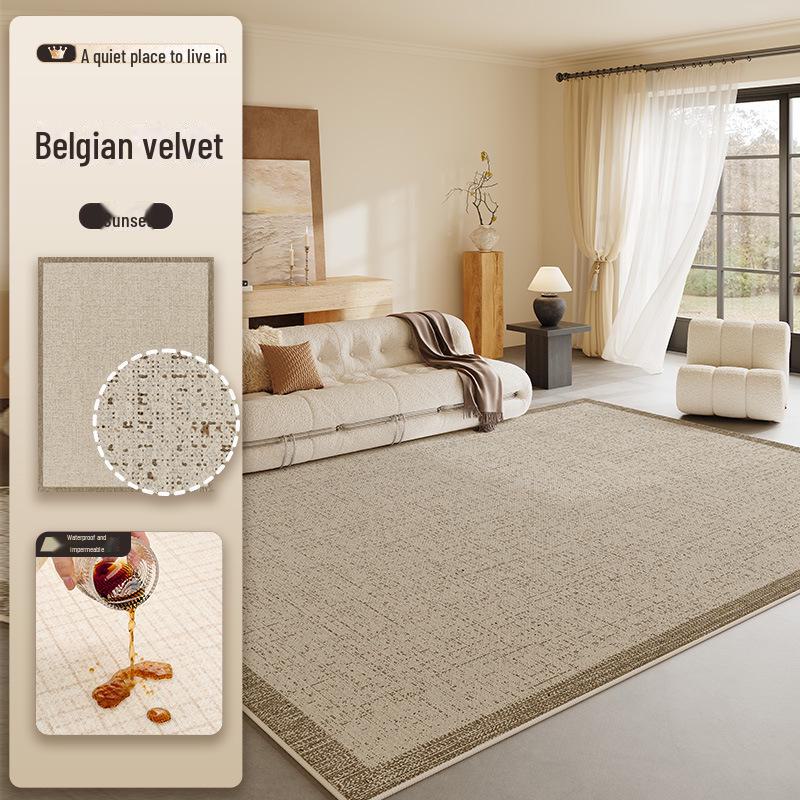Cream 2025 French Luxury Dirt-Resistant Living Room Carpet, Wash-Free, Easy-Care, High-End Sofa & Bedroom Floor Mat