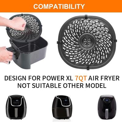 Heißluftfritteusen-Grillpfanne für Power XL Vortex 7QT Heißluftfritteusen, Antihaftbeschichtete Knusperplatte, Ersatzteile für Heißluftfritteusen, Heißluftfritteusen-Gestell, Heißluftfritteuse