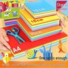Color Origami Paper Set for Kids: A4 Square DIY Craft for Elementary & Kindergarten