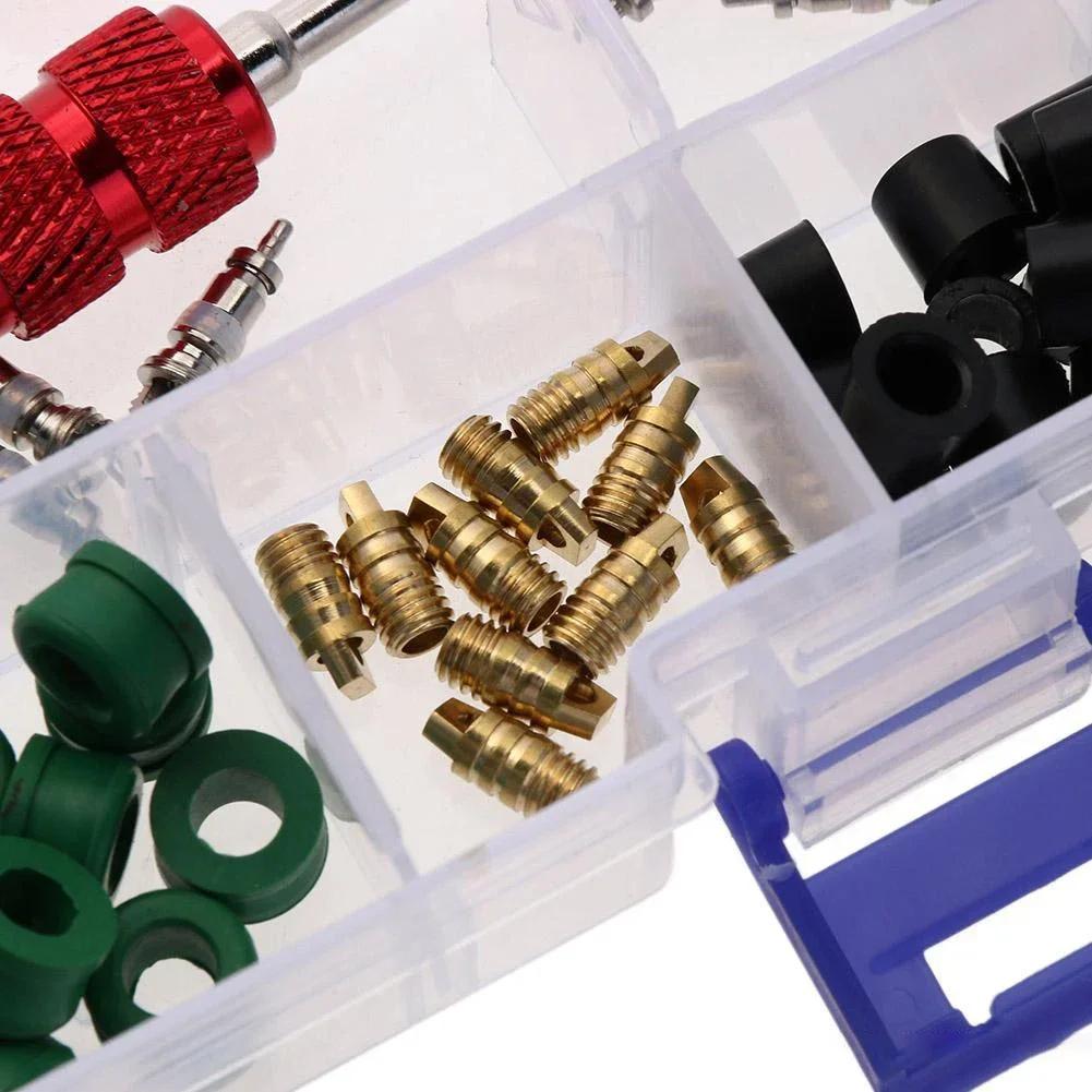 Car Accessories Remover Tool Set AC Valve Core Air Conditioning Parts Metal + Rubber Repair Tool Car Brand New