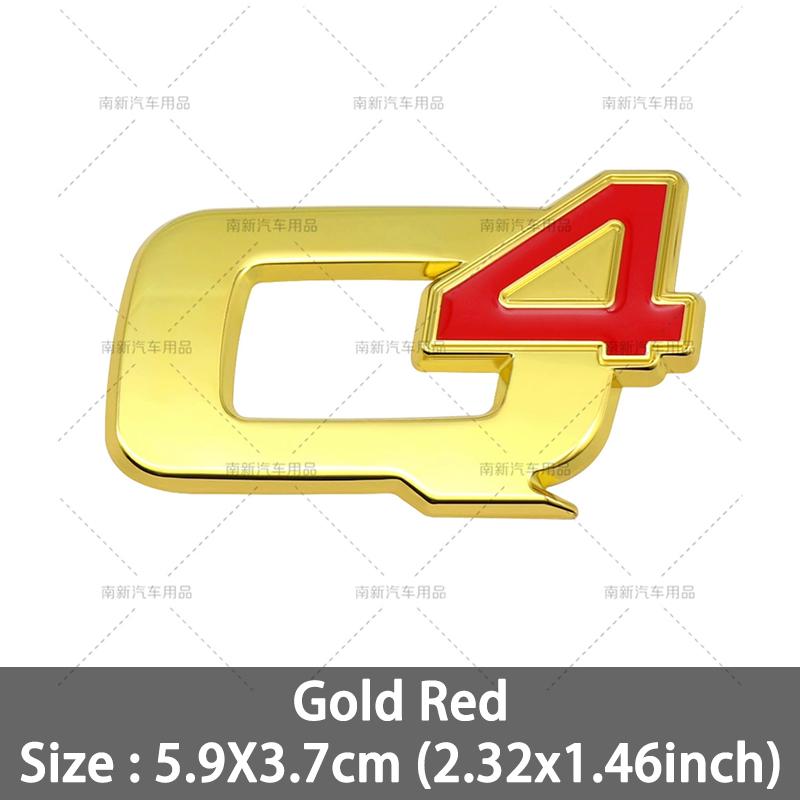 BEZO1 3D Metal Q2 Q4 Letter Badge Rear Giulia Stelvio Trunk Emblem Car Stickers For Alfa Romeo Giulia Stelvio Car Styling Accessories