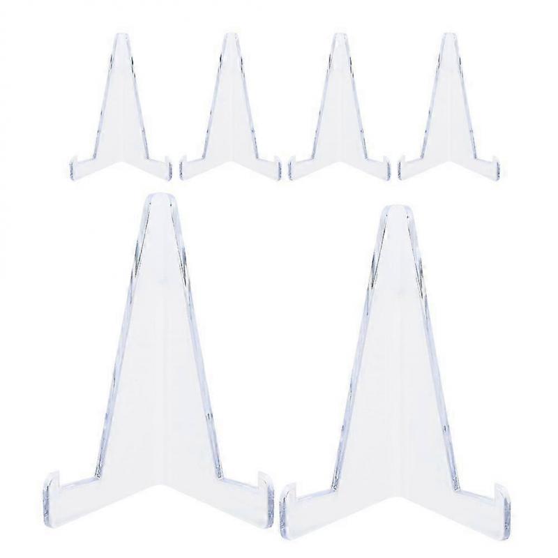 6pcs Trading Card Display Stand Sports Cards Rack Baseball Card Holder Trading Card Shelf Clear Mini Easel Stand for Baseball Trading Cards