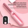 2 In 1 Wireless Professional Hair Straightener Curler Heating Tools Brush Curling Fast Styling Ion Comb Straightening Negat