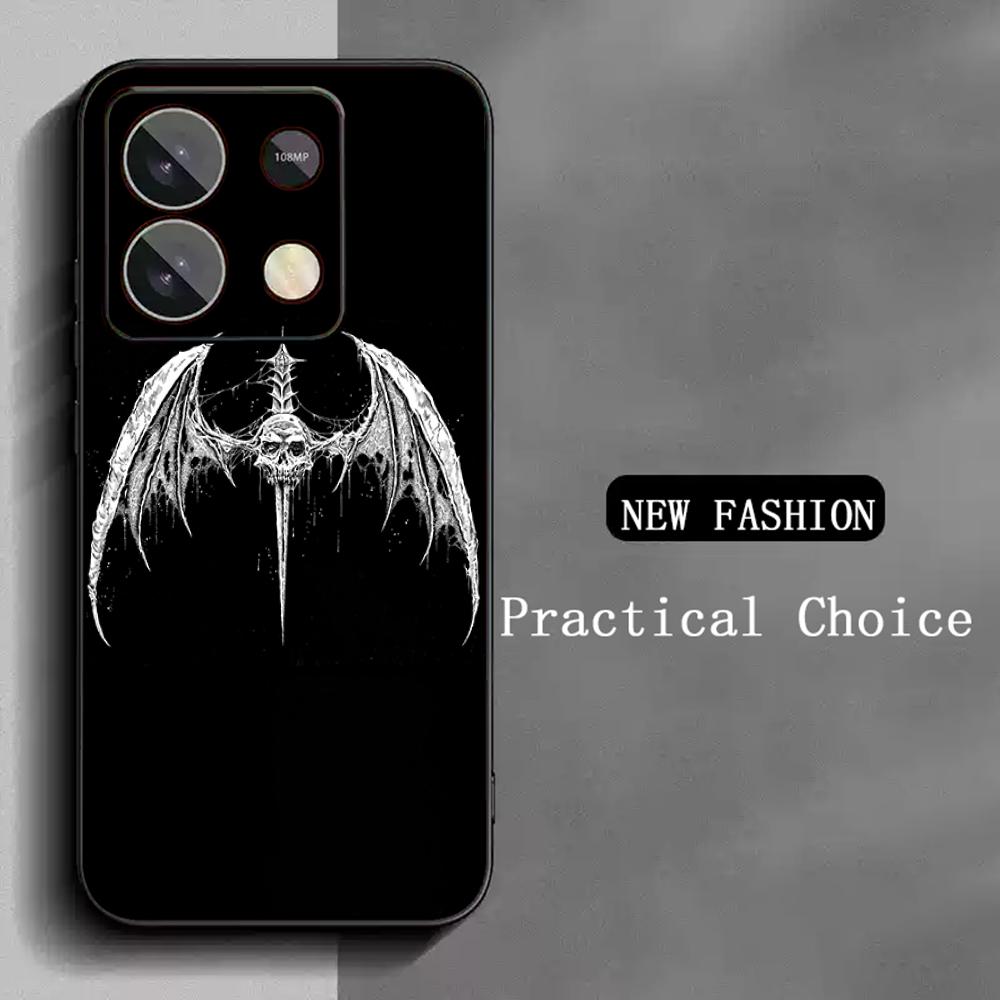 Demon cool hip-hop pattern design Phone Case For Redmi Note 14 13 12 11 Pro Plus S 5G 14C A3 Soft Black Phone Cover