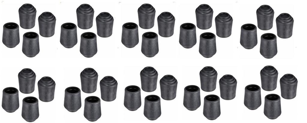 TRUSCO Chair Leg Set of TRRCC19BK of Caps, 19mm, Black, 4, (Case 10)