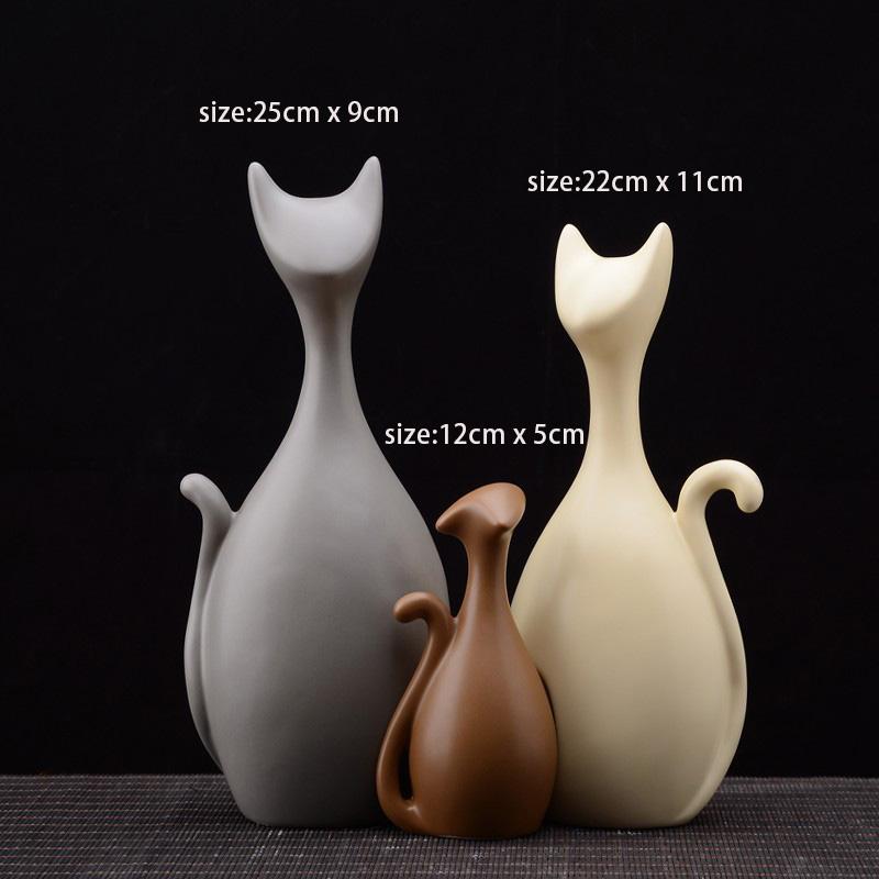 Nordic Deer Elephant Cat Rabbit Swan Ceramic Animals Ornaments Cabinet Store Bar Figurines Home Office Decoration Modern Crafts
