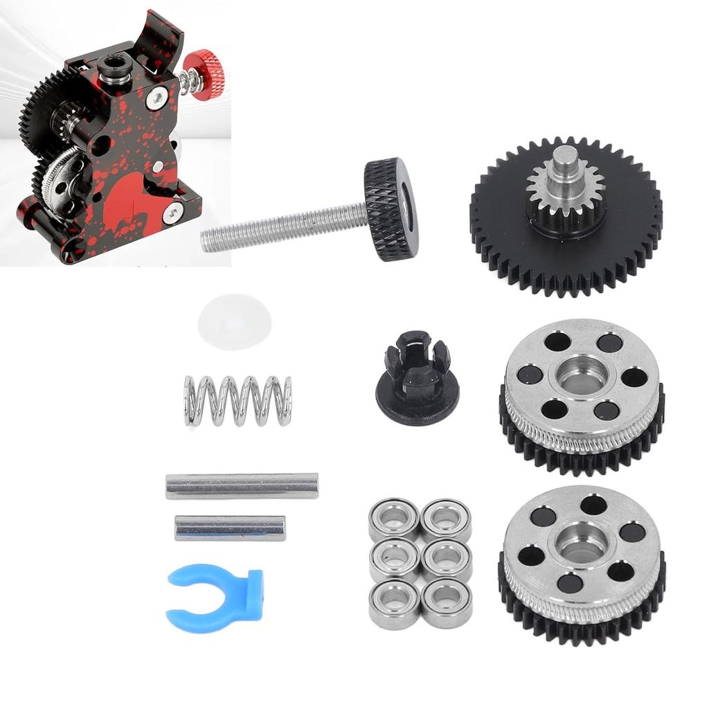 Hardened Steel Gear Extruder Kit, High Efficiency Extrusion and Long Lasting Performance with Extruder Hot End Gear Kit, for HGX LITE 2.0,