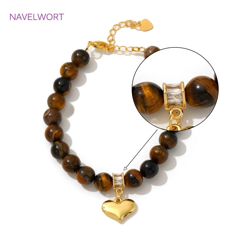18K Gold Plated Inlaid Zircon Tube Pendant Bail Brass Pendant Connectors Bail Clasps For DIY Necklace Jewelry Making Accessories