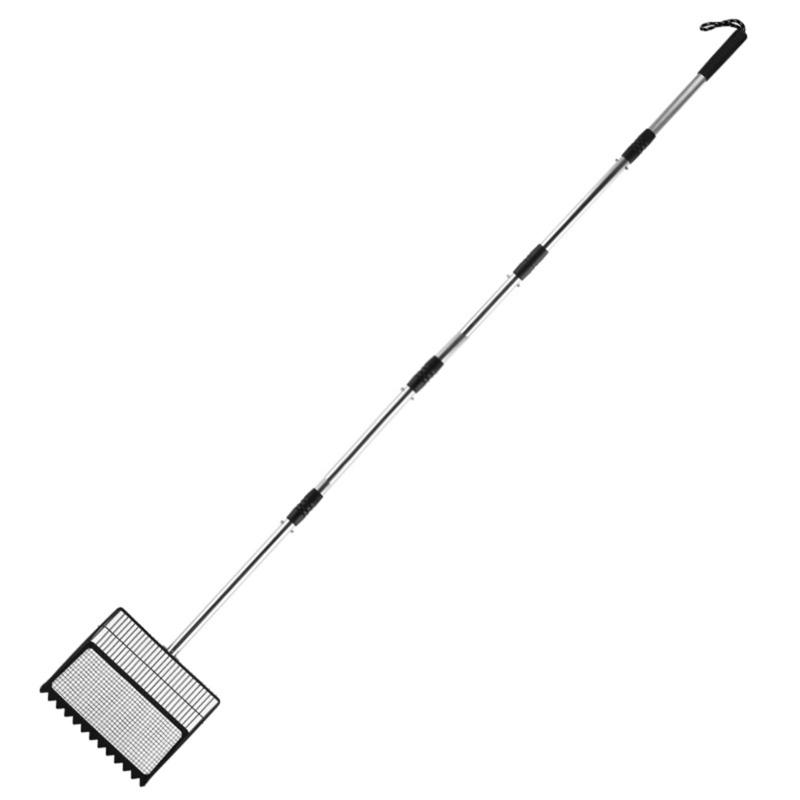 5 Part Extendable Handle Waste Tool With Integrated Attachment For Simple Pet And Poultry Waste Removal