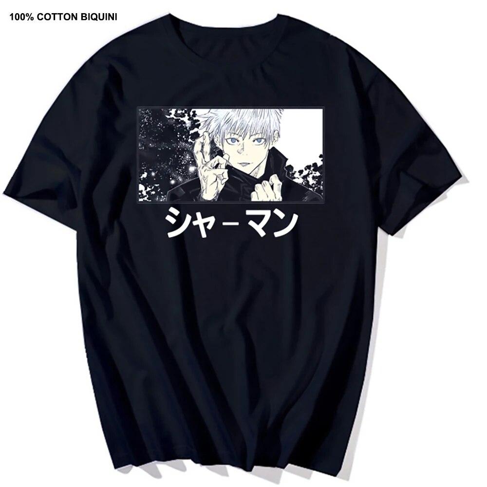 Harajuku Unisex's Tshirt Jujutsu Kaisen Printed Short Sleeve T Shirt Cool Cartoon Anime Casual T-shirt Kawaii Male Streetwear Tops