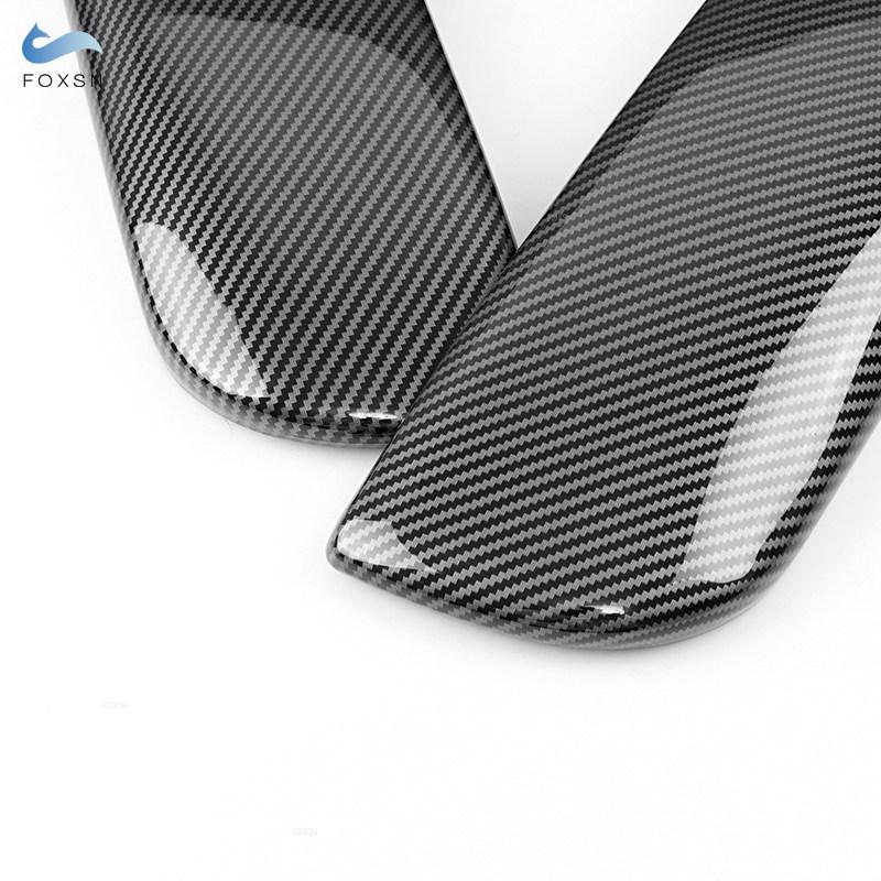 ABS-Kohlefasermuster Autozubehör Mittelkonsolendeckel Armlehnenkastenabdeckung Verkleidung für BMW X5 X6 F15 F16 2014 - 2017