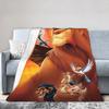 Lion King  Blanket Funny Cartoon Simba  Flannel Novelty Warm Throw Blankets for Bedding Lounge Autumn/Winter